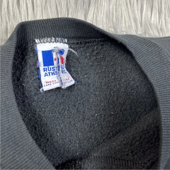 Vintage Russell Made In The USA Black Crewneck Sweater - Picture 10 of 12